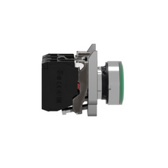 Schneider Electric Harmony XB4 Illuminated Push Button Metal Flush Green Ø22 Spring Return 1 NO + 1 NC 24V AC/DC XB4BW33B5 - Slide 3