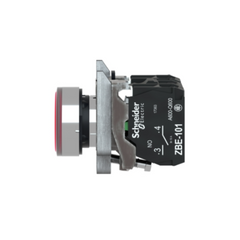 Schneider Electric Harmony XB4 Illuminated Push Button Metal Flush Red Ø22 Spring Return 1 NO + 1 NC 24V AC/DC XB4BW34B5 - Slide 4