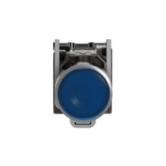 Schneider Electric Harmony XB4 Illuminated Push Button Metal Flush Blue Ø22 Spring Return 1 NO + 1 NC 24 V AC/DC XB4BW36B5 - Slide 2