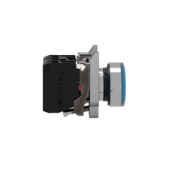 Schneider Electric Harmony XB4 Illuminated Push Button Metal Flush Blue Ø22 Spring Return 1 NO + 1 NC 24 V AC/DC XB4BW36B5 - Slide 3