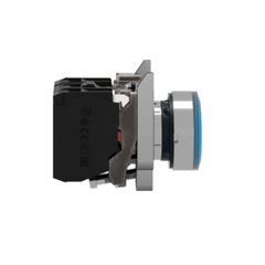 Schneider Electric Harmony XB4 Illuminated Push Button Metal Flush Blue Ø22 Spring Return 110-120V AC 1 NO + 1 NC XB4BW36G5 - Slide 4