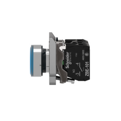Schneider Electric Harmony XB4 Illuminated Push Button Metal Flush Blue Ø22 Spring Return 110-120V AC 1 NO + 1 NC XB4BW36G5 - Slide 5
