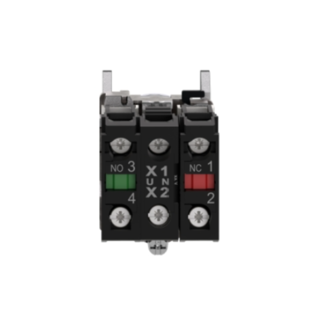 Schneider Electric Harmony XB4 Illuminated Push Button Metal Flush Blue Ø22 Spring Return 110-120V AC 1 NO + 1 NC XB4BW36G5