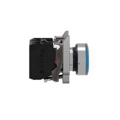 Schneider Electric Harmony XB4 Illuminated Push Button Metal Flush Blue Ø22 Spring Return 230-240V AC 1 NO + 1 NC XB4BW36M5 - Slide 4