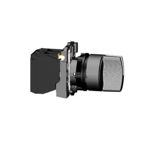 Schneider Electric Harmony XB5 Selector Switch Plastic Black Ø22 3 Positions Spring Return to Center 2 NO XB5AD53N