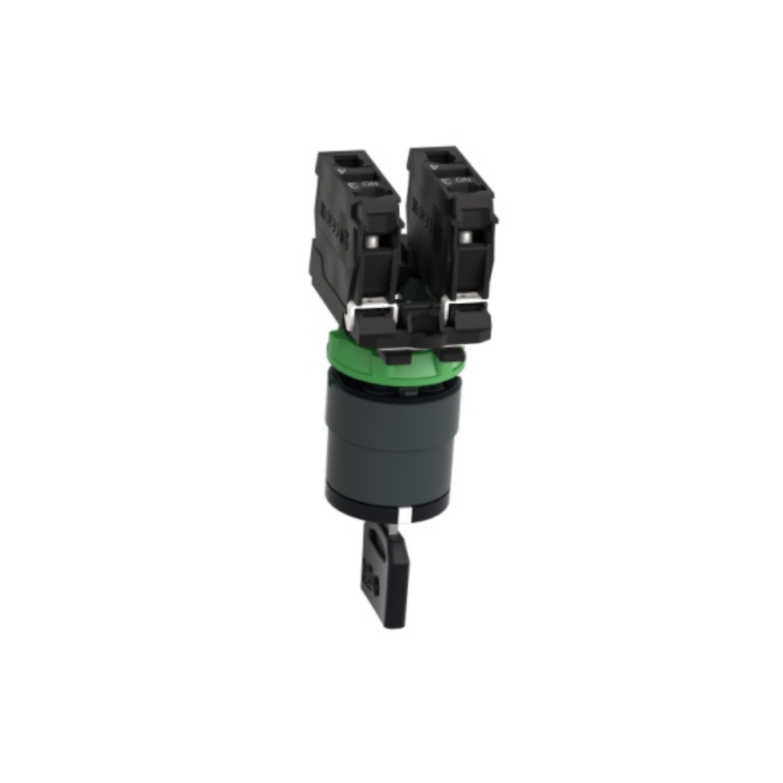 Schneider Electric Harmony XB5 Key Switch Selector Plastic Black Ø22 Key n°455 3 Positions Stay Put 2 NO XB5AG03