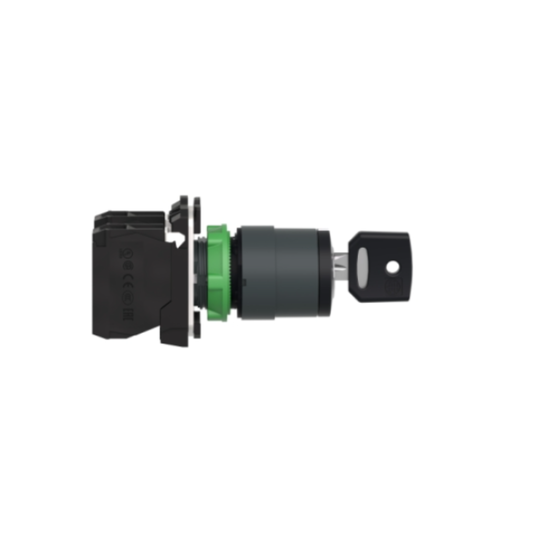 Schneider Electric Harmony XB5 Key Switch Selector Plastic Black Ø22 Key n°455 3 Positions Stay Put 2 NO XB5AG03