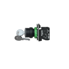 Schneider Electric Harmony XB5 Key Switch Selector Plastic Black Ø22 Key n°455 2 Positions Stay Put 1 NO XB5AG41 - Slide 4