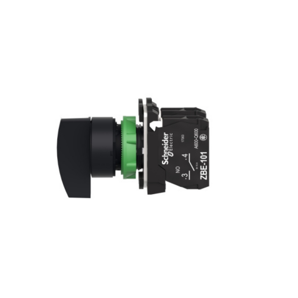 Schneider Electric Harmony XB5 Selector Switch Plastic Black Ø22 Long Handle 3 Positions Stay Put 2 NO XB5AJ33