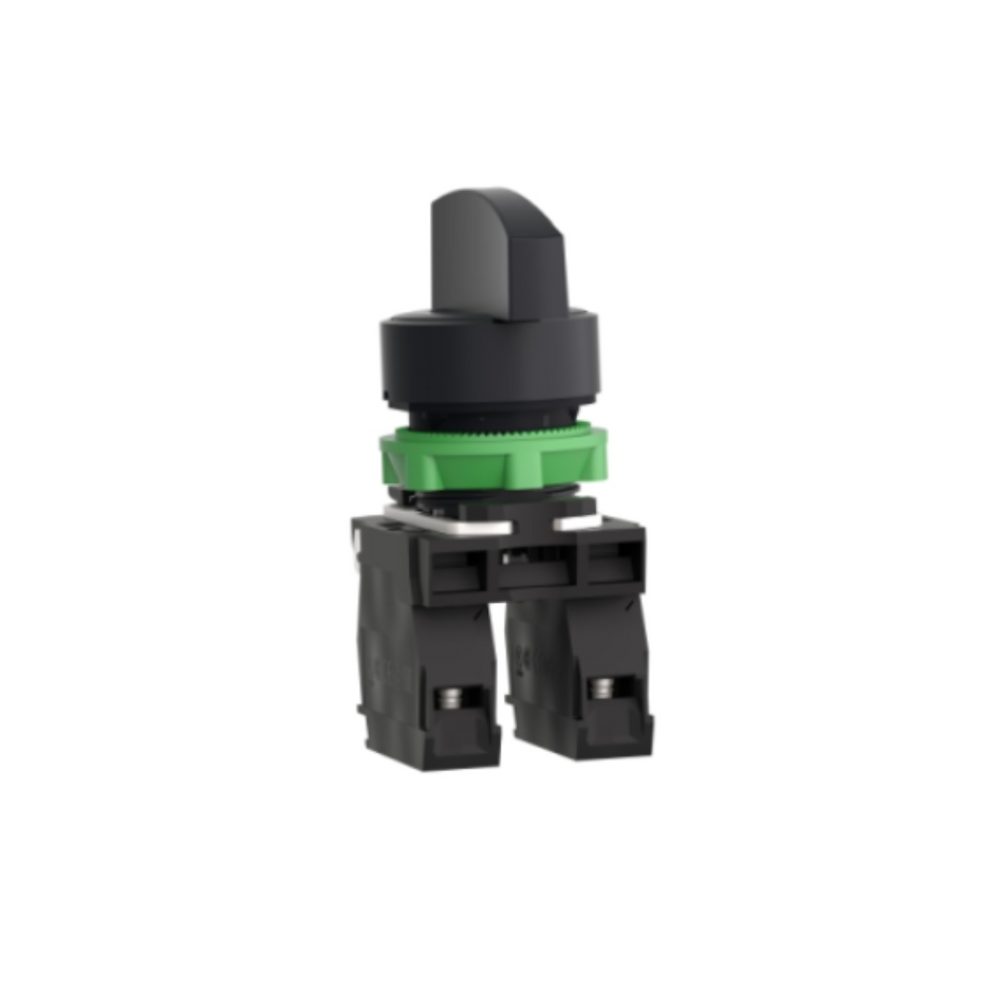 Schneider Electric Harmony XB5 Selector Switch Plastic Black Ø22 Long Handle 3 Positions Stay Put 2 NO XB5AJ33