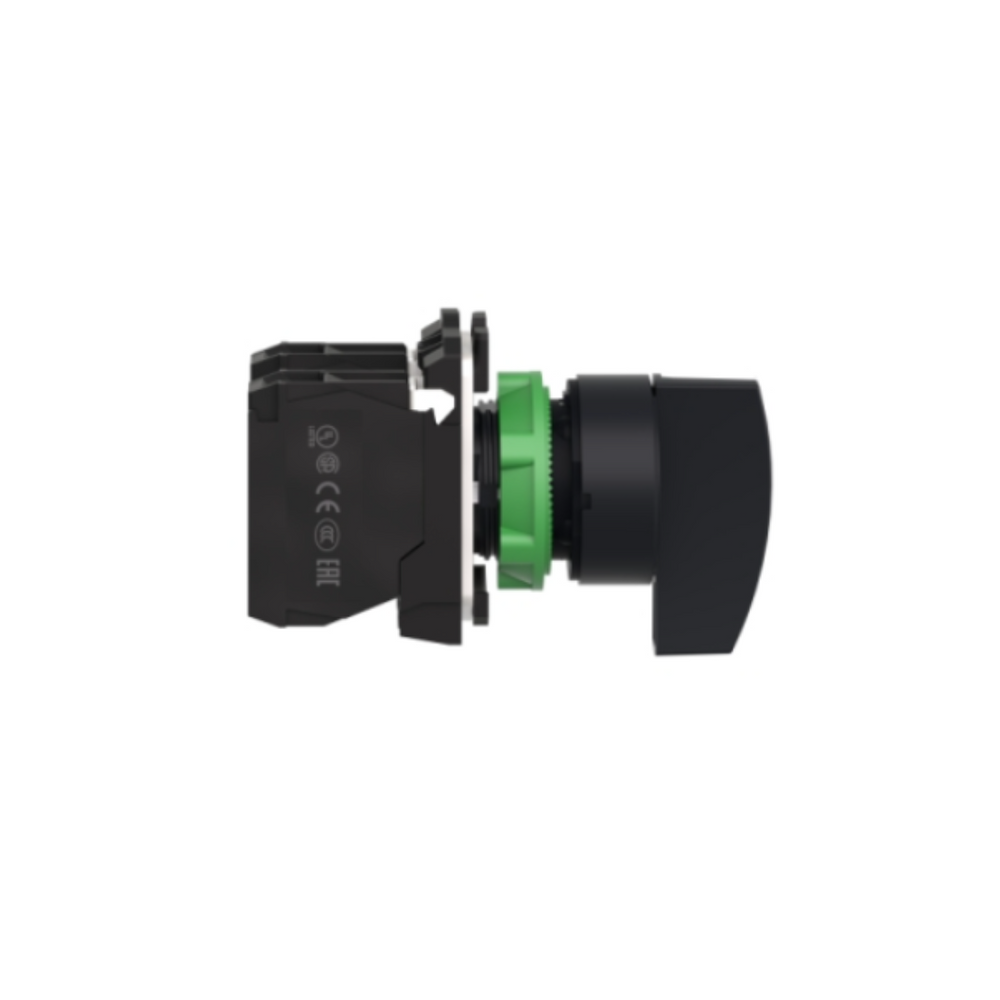 Schneider Electric Harmony XB5 Selector Switch Plastic Black Ø22 Long Handle 3 Positions Stay Put 2 NO XB5AJ33