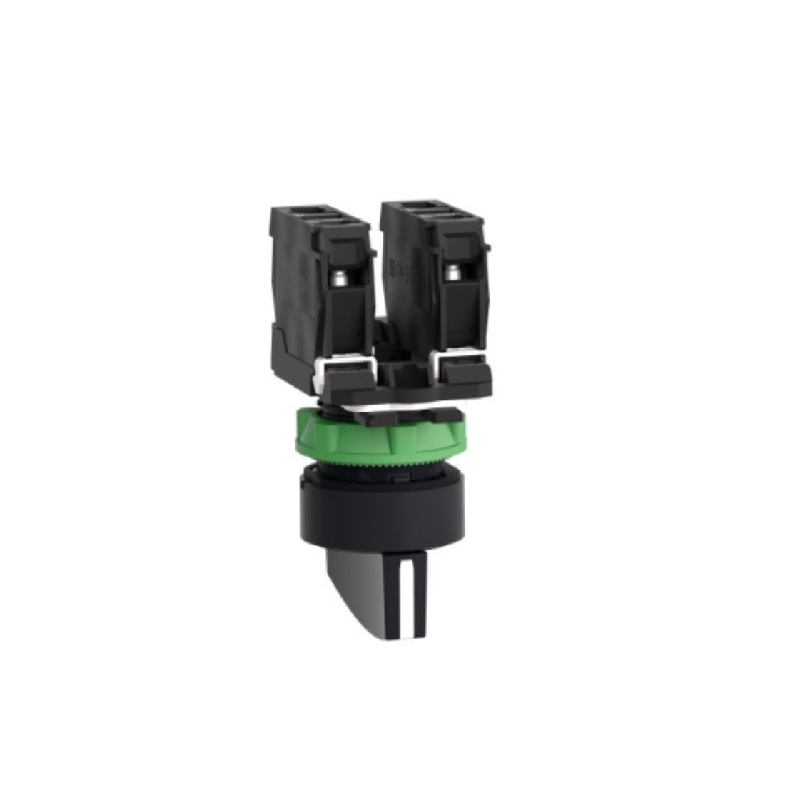 Schneider Electric Harmony XB5 Selector Switch Plastic Black Ø22 Long Handle 3 Positions Spring Return to Center 2 NO XB5AJ53