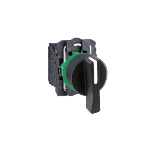 Schneider Electric Harmony XB5 Selector Switch Plastic Black Ø22 Long Handle 3 Positions Spring Return to Center 2 NO XB5AJ53