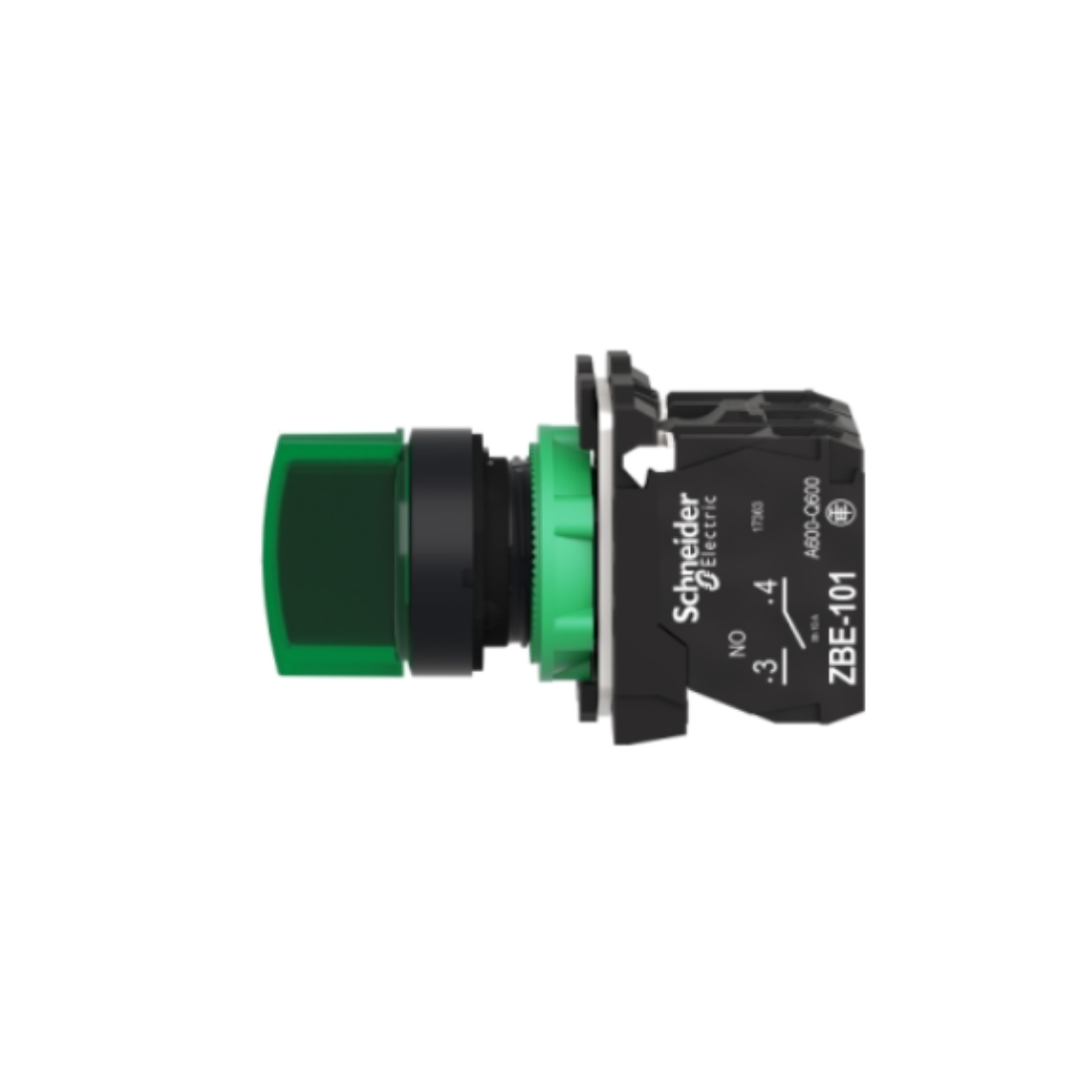 Schneider Electric Harmony XB5 Green Complete Illuminated Selector Switch Ø22 3 Position 1NO + 1NC 24V XB5AK133B5