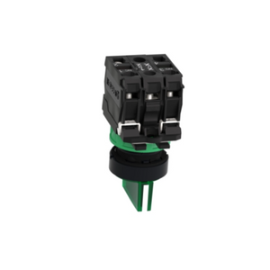 Schneider Electric Green Complete Illuminated Selector Switch Ø22, 3 Position 1NO + 1NC 24V XB5AK133B5