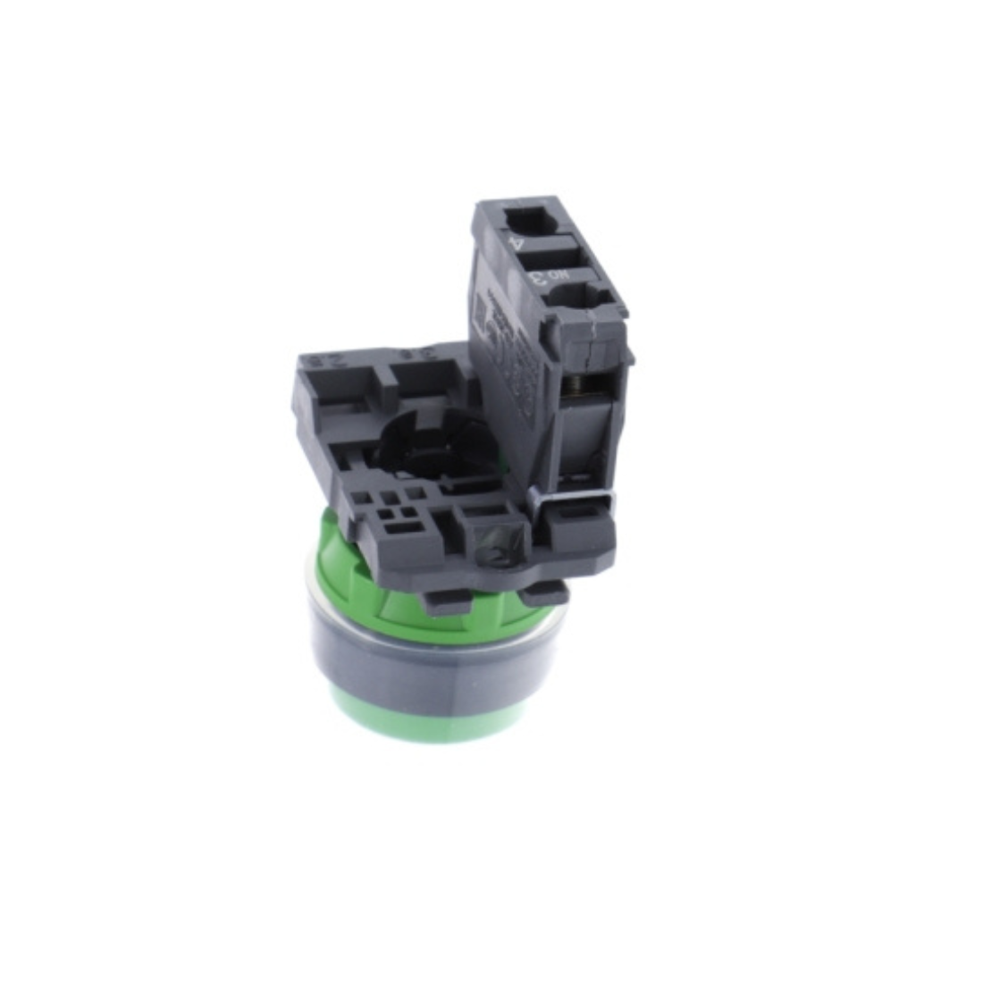 Schneider Electric Push Button Plastic Projecting Black Ø22 Spring Return Booted Unmarked 1 NO XB5AP21