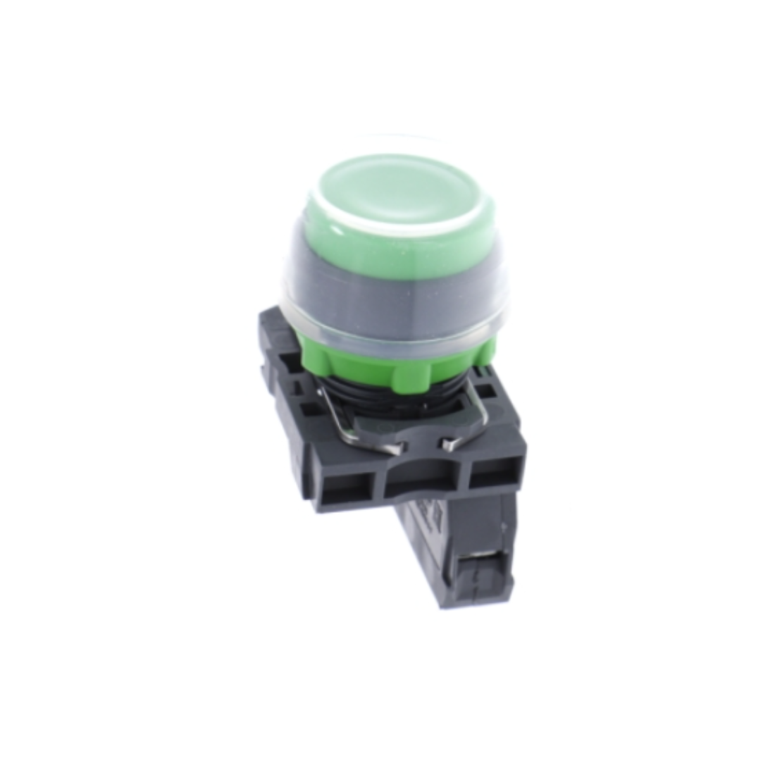Schneider Electric Harmony XB5 Push Button Plastic Projecting Green Ø22 Spring Return Booted Unmarked 1 NO XB5AP31