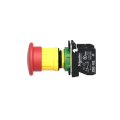 Schneider Electric Harmony XB5 Emergency Stop Switching Off Plastic Red Mushroom Ø40 Ø22 Trigger Latching Turn to Release 2NC XB5AS8444 - Slide 4