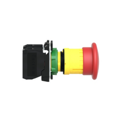 Schneider Electric Harmony XB5 Emergency Stop Switching Off Plastic Red Mushroom Ø40 Ø22 Trigger Latching Turn to Release 2NC XB5AS8444 - Slide 3