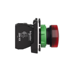 Schneider Electric Harmony XB5 Red Pilot Light Plastic Ø22 Plain Lens for BA9s Bulb <= 250V XB5AV64 - Slide 6