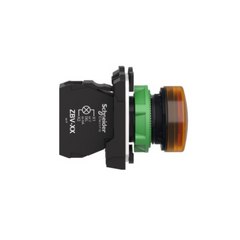 Schneider Electric Harmony XB5 Pilot Light Plastic Orange Ø22 Plain Lens for BA9s Bulb <= 250V XB5AV65 - Slide 5