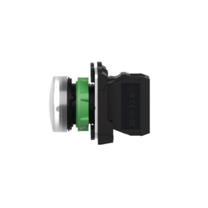 Schneider Electric Harmony XB5 White Pilot Light Ø22 Plain Lens with Integral LED 24V AC/DC XB5AVB1