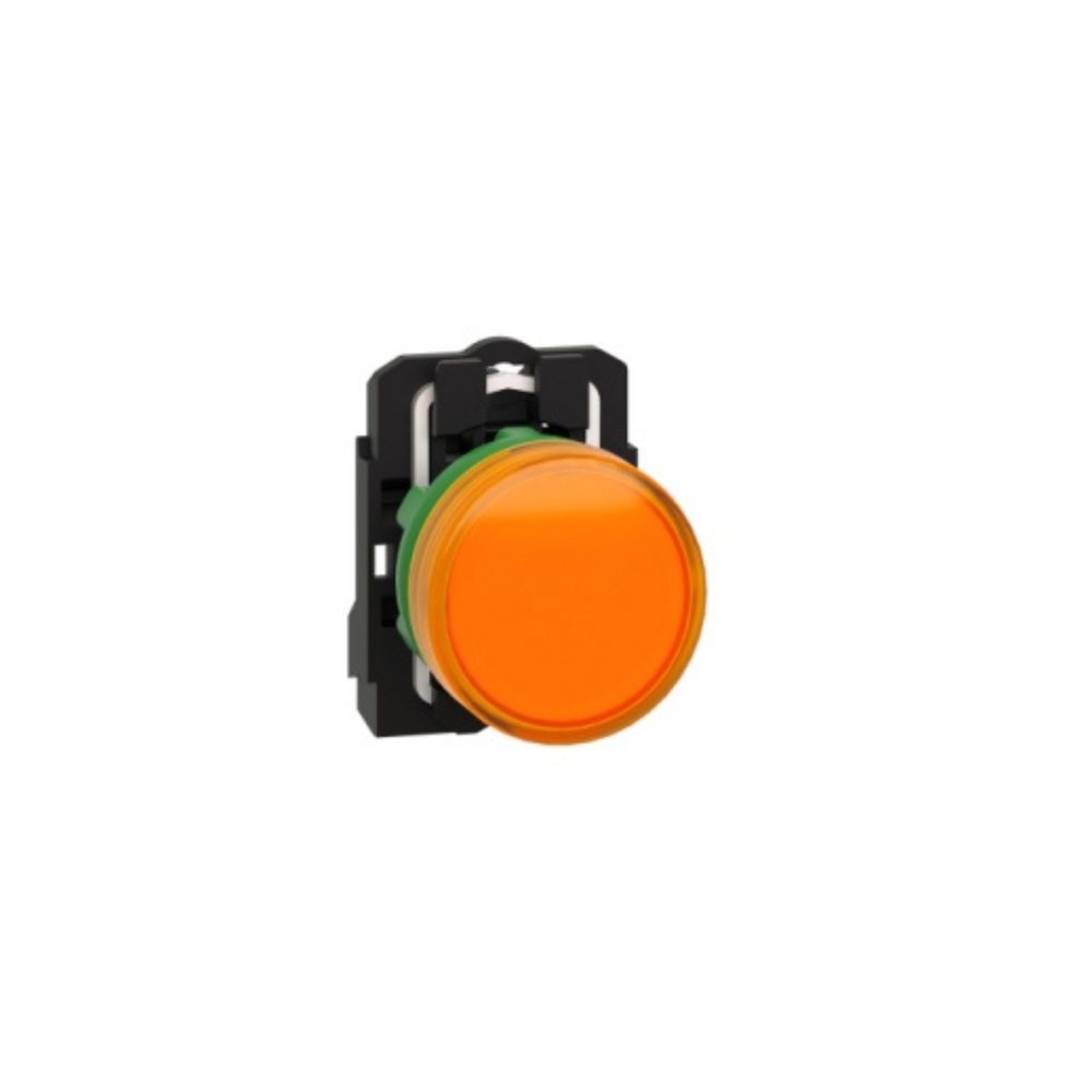 Schneider Electric Pilot Light Plastic Orange Ø22 Plain Lens with Integral LED 110-120V AC XB5AVG5