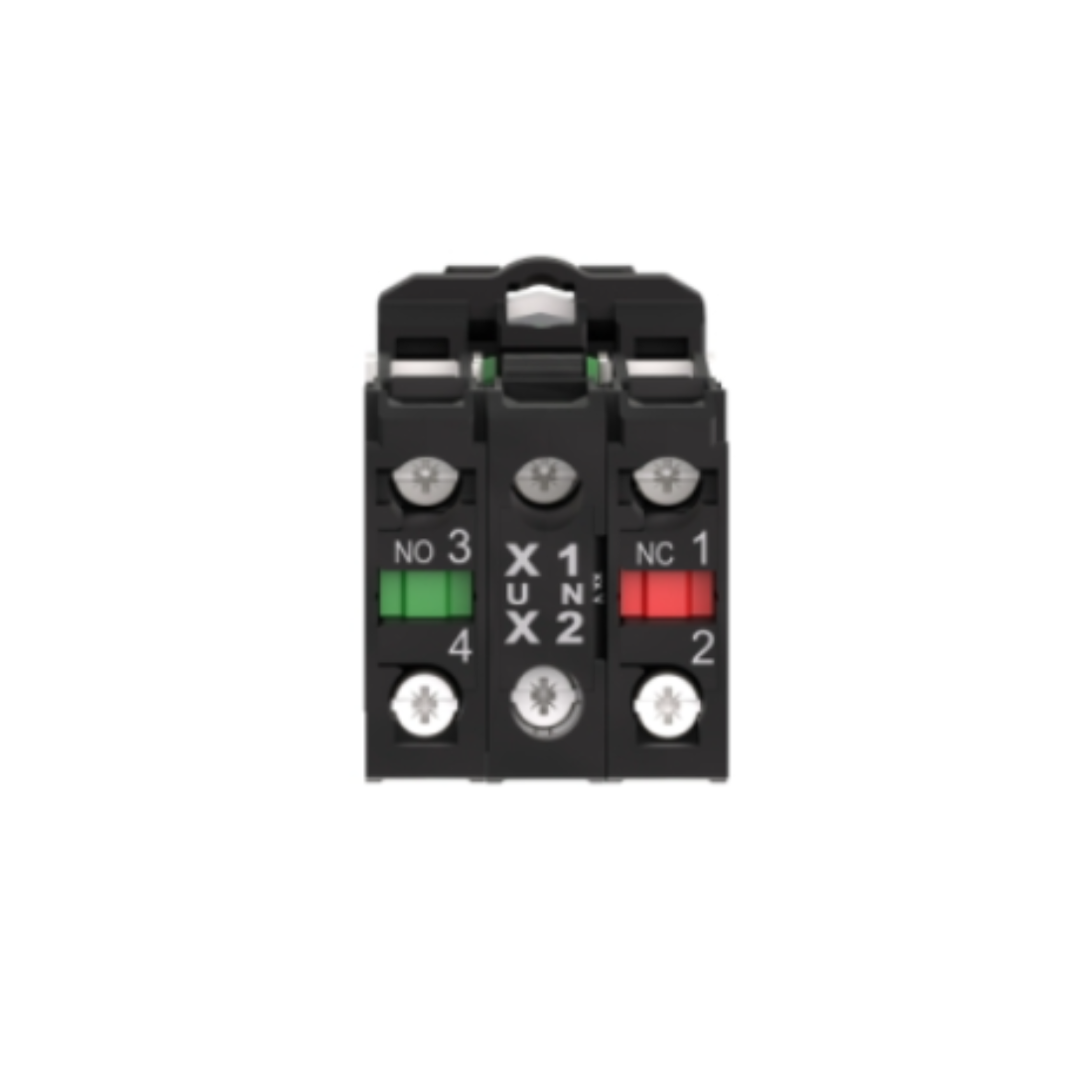 Schneider Electric Harmony XB5 Illuminated Push Button Plastic Flush Green Ø22 Spring Return 110-120V AC 1 NO + 1 NC XB5AW33G5