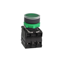 Schneider Electric Harmony XB5 Illuminated Push Button Plastic Flush Green Ø22 Spring Return 110-120V AC 1 NO + 1 NC XB5AW33G5 - Slide 5