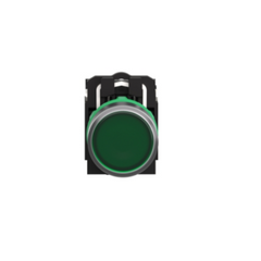 Schneider Electric Harmony XB5 Illuminated Push Button Plastic Flush Green Ø22 Spring Return 110-120V AC 1 NO + 1 NC XB5AW33G5 - Slide 2