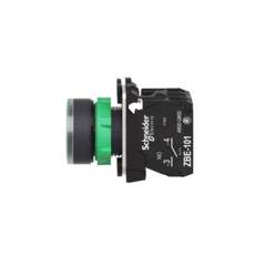 Schneider Electric Harmony XB5 Illuminated Push Button Plastic Flush Green Ø22 Spring Return 110-120V AC 1 NO + 1 NC XB5AW33G5 - Slide 3