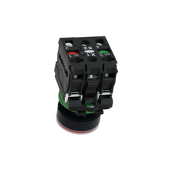 Schneider Electric Harmony XB5 Illuminated Push Button Plastic Flush Red Ø22 Plain Lens for BA9s Bulb Spring Return <= 250V 1 NO + 1 NC XB5AW3465 - Slide 3