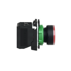 Schneider Electric Harmony XB5 Illuminated Push Button Plastic Flush Red Ø22 Plain Lens for BA9s Bulb Spring Return <= 250V 1 NO + 1 NC XB5AW3465 - Slide 5