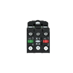 Schneider Electric Harmony XB5 Illuminated Push Button Plastic Flush Red Ø22 Plain Lens for BA9s Bulb Spring Return <= 250V 1 NO + 1 NC XB5AW3465 - Slide 7