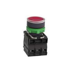 Schneider Electric Harmony XB5 Illuminated Push Button Plastic Flush Red Ø22 Spring Return 110-120V AC 1 NO + 1 NC XB5AW34G5 - Slide 5