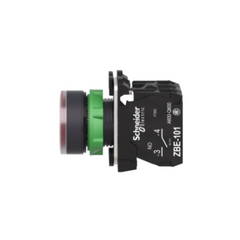 Schneider Electric Harmony XB5 Illuminated Push Button Plastic Flush Red Ø22 Spring Return 110-120V AC 1 NO + 1 NC XB5AW34G5 - Slide 4