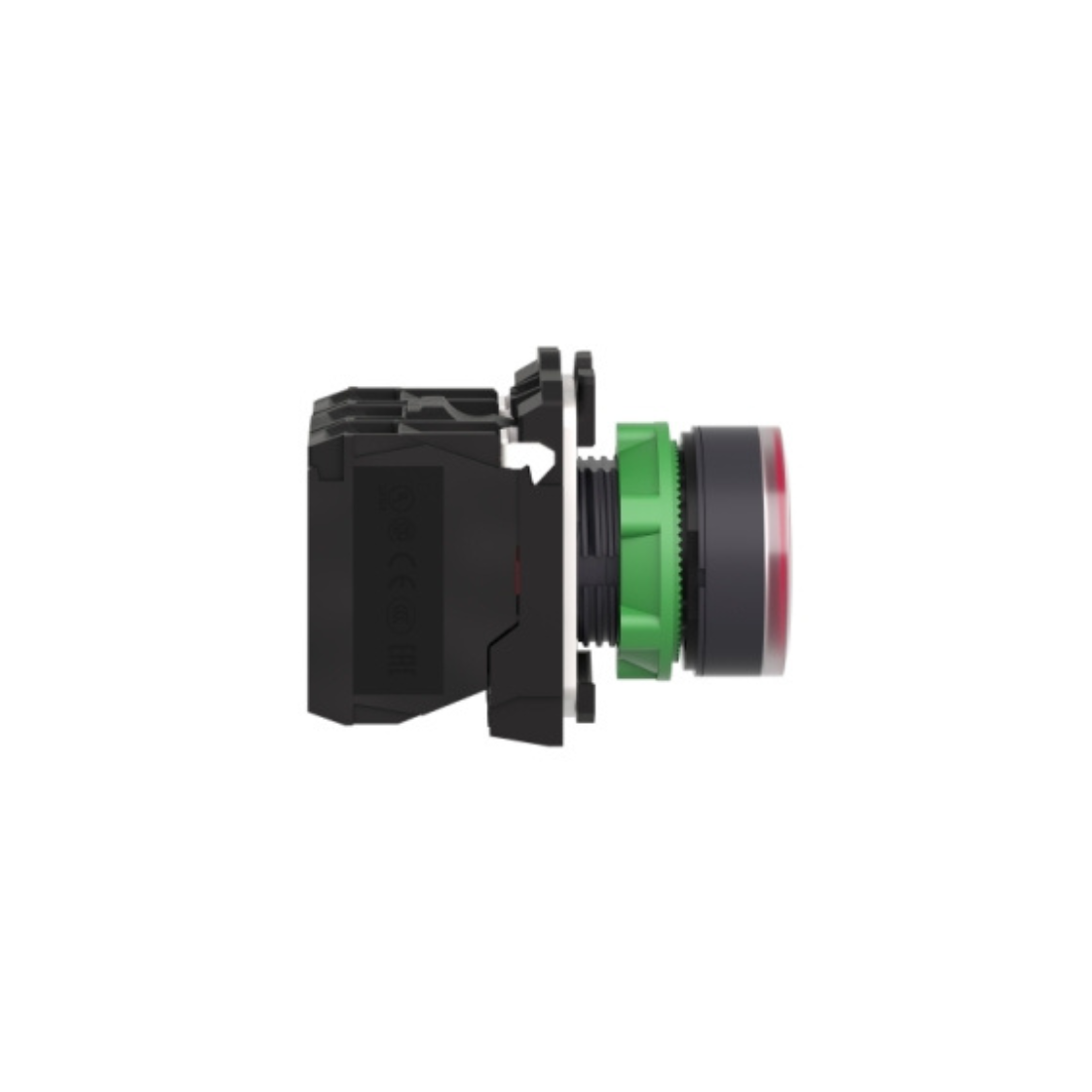Schneider Electric Harmony XB5 Illuminated Push Button Plastic Flush Red Ø22 Spring Return 110-120V AC 1 NO + 1 NC XB5AW34G5