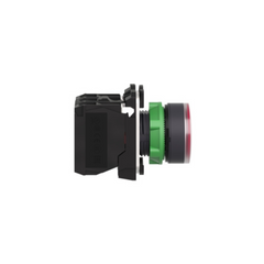 Schneider Electric Harmony XB5 Illuminated Push Button Plastic Flush Red Ø22 Spring Return 110-120V AC 1 NO + 1 NC XB5AW34G5 - Slide 3