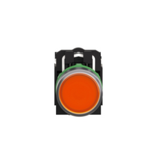Schneider Electric Harmony XB5 Illuminated Push Button Plastic Flush Orange Ø22 Spring Return 24V AC/DC 1 NO + 1 NC XB5AW35B5 - Slide 2