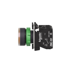 Schneider Electric Harmony XB5 Illuminated Push Button Plastic Flush Orange Ø22 Spring Return 24V AC/DC 1 NO + 1 NC XB5AW35B5 - Slide 5