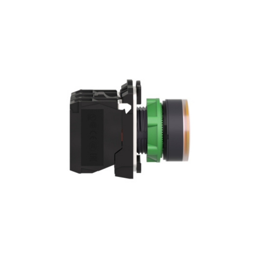 Schneider Electric Illuminated Push Button Plastic Flush Orange Ø22 Spring Return 110-120V AC 1 NO + 1 NC XB5AW35G5