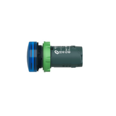 Schneider Electric Harmony XB5 Blue Monolithic Pilot Light Ø22 Plain Lens with Integral LED 230-240V XB5EVM6 - Slide 4