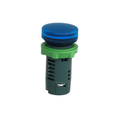 Schneider Electric Harmony XB5 Blue Monolithic Pilot Light Ø22 Plain Lens with Integral LED 230-240V XB5EVM6 - Slide 5