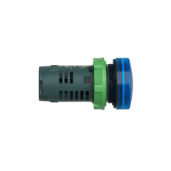 Schneider Electric Harmony XB5 Blue Monolithic Pilot Light Ø22 Plain Lens with Integral LED 230-240V XB5EVM6 - Slide 3