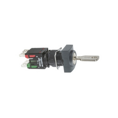 Schneider Electric Harmony XB6 Black Complete Rectang Selector Switch Ø16 2-Position Stay Put 1NO+1NC Ronis 200 XB6DGC5B - Slide 1