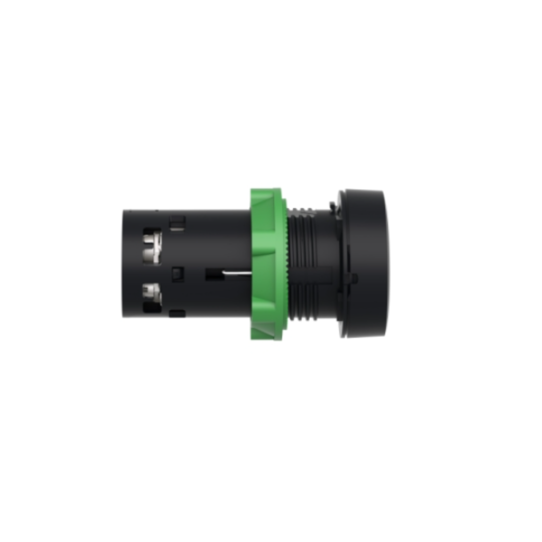 Schneider Electric Harmony XB7 Monolithic Push Button Plastic Black Ø22 Spring Return Unmarked 1 NO + 1 NC XB7NA25