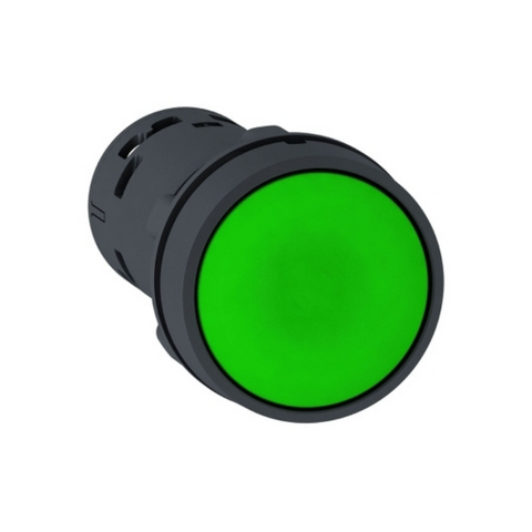 Schneider Electric Harmony XB7 Green Flush Push Button 2 NO Spring Return Unmarked XB7NA33