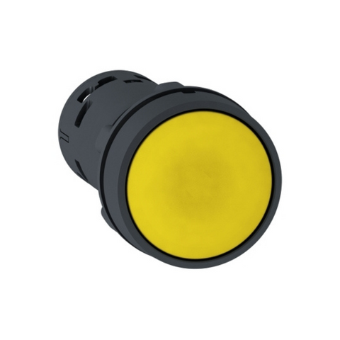 Schneider Electric Harmony XB7 Push Button Yellow 1NO Spring Return Unmarked XB7NA81