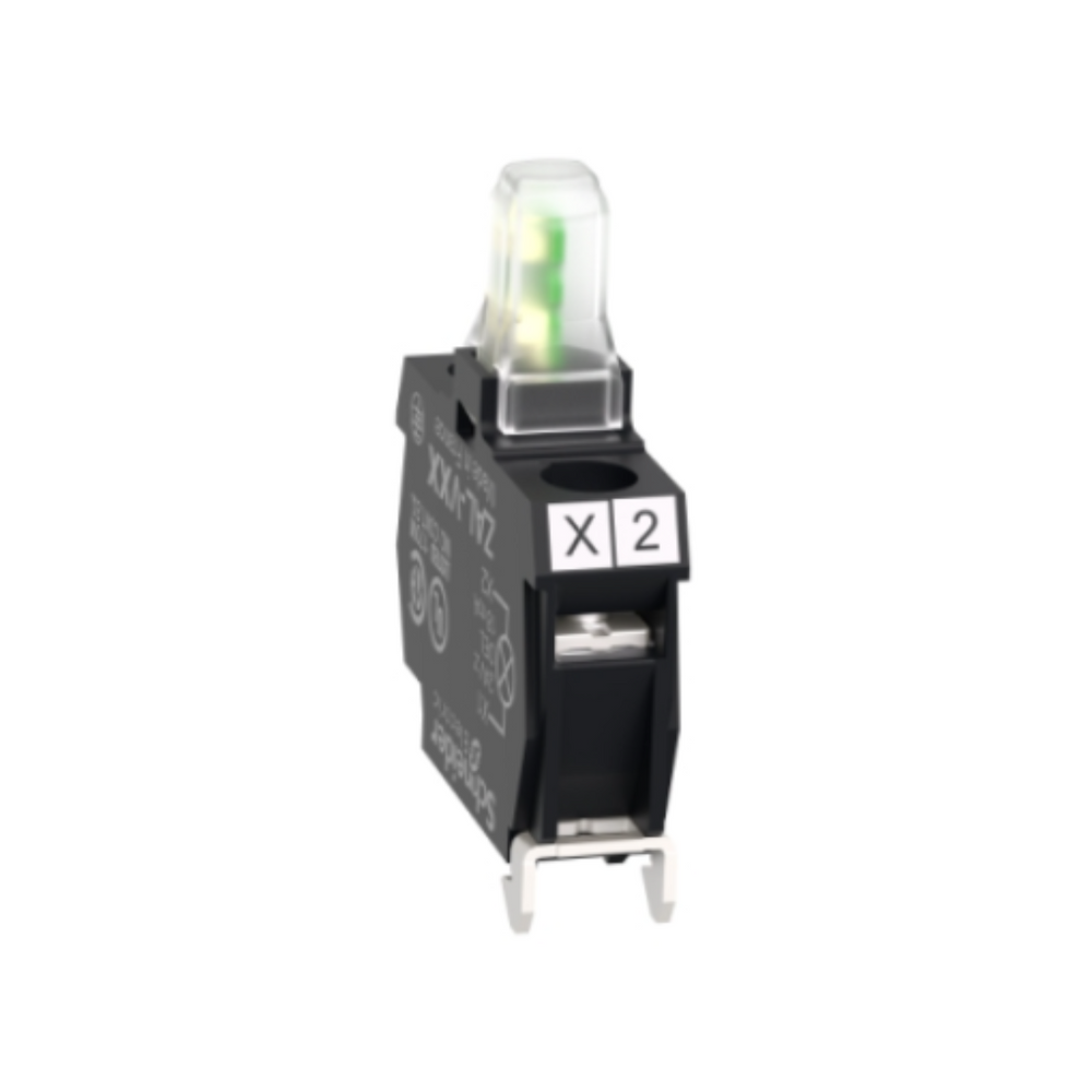 Schneider Electric Harmony XAL White Light Block for Head Ø22 Integral LED 24V Screw Clamp Terminals ZALVB1