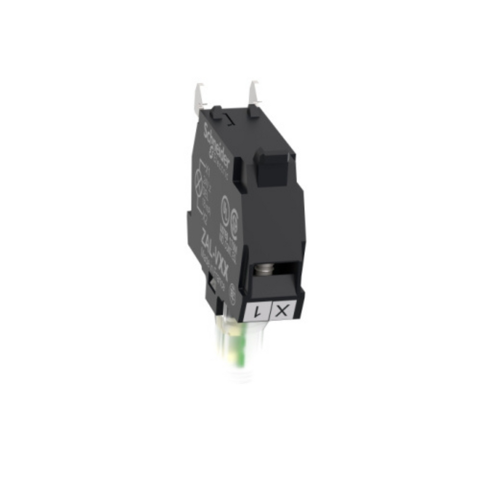 Schneider Electric Harmony XAL White Light Block for Head Ø22 Integral LED 24V Screw Clamp Terminals ZALVB1